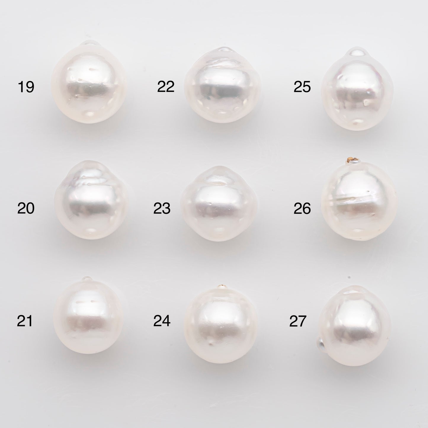 11-12mm White South Sea Pearl Drop Shape, Loose Undrilled Natural Color, SKU # 2777WS