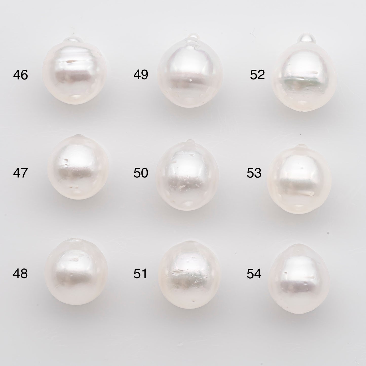 11-12mm White South Sea Pearl Drop Shape, Loose Undrilled Natural Color, SKU # 2777WS