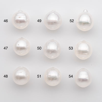 11-12mm White South Sea Pearl Drop Shape, Loose Undrilled Natural Color, SKU # 2777WS