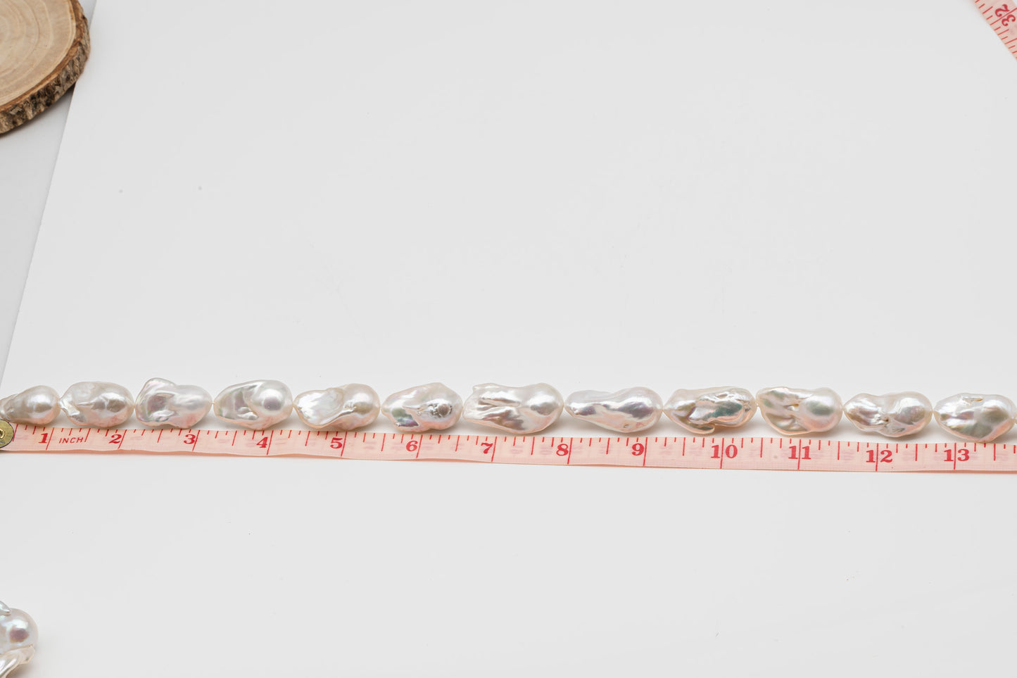 15-18mm x 25-33mm Baroque Pearl in Full Strand, Large White Freshwater Pearl for Jewelry Making, SKU # 2778BA