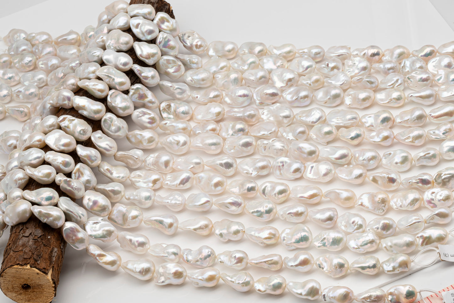 15-18mm x 20-24mm Baroque Pearl in Full Strand, Large White Freshwater Pearl for Jewelry Making, SKU # 2780BA