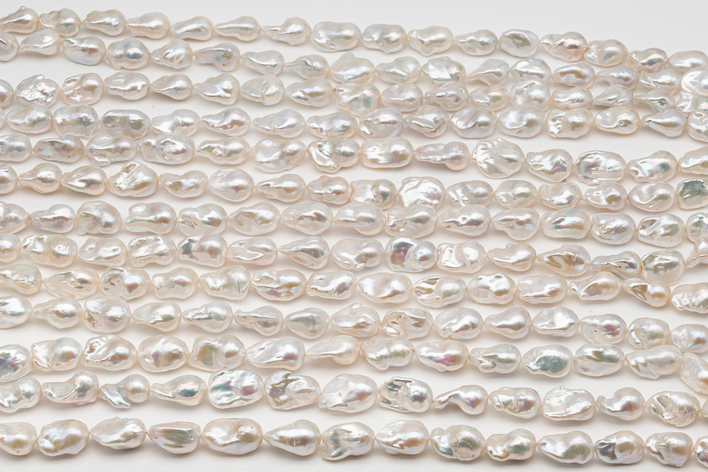 15-18mm x 20-24mm Baroque Pearl in Full Strand, Large White Freshwater Pearl for Jewelry Making, SKU # 2780BA