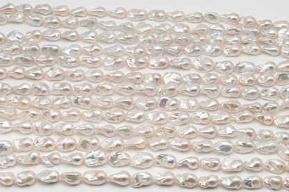 15-18mm x 20-24mm Baroque Pearl in Full Strand, Large White Freshwater Pearl for Jewelry Making, SKU # 2780BA