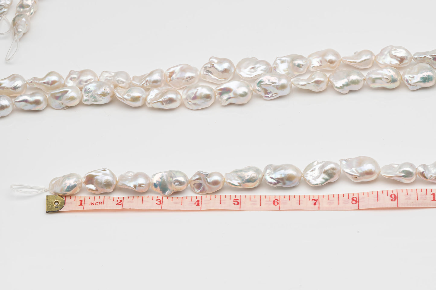 15-18mm x 20-24mm Baroque Pearl in Full Strand, Large White Freshwater Pearl for Jewelry Making, SKU # 2780BA