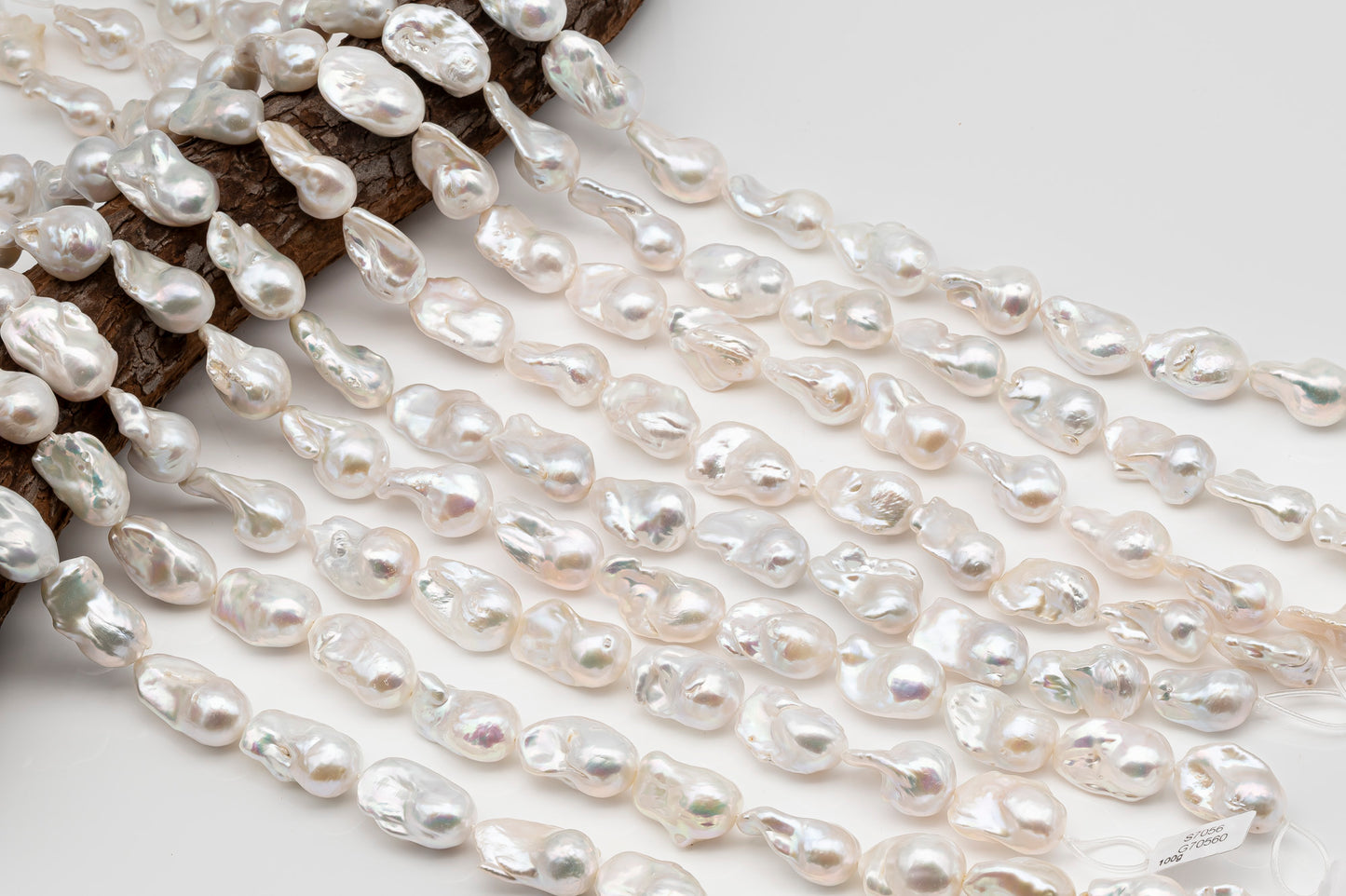 15-18mm x 23-28mm Baroque Pearl in Full Strand, Large White Freshwater Pearl for Jewelry Making, SKU # 2781BA