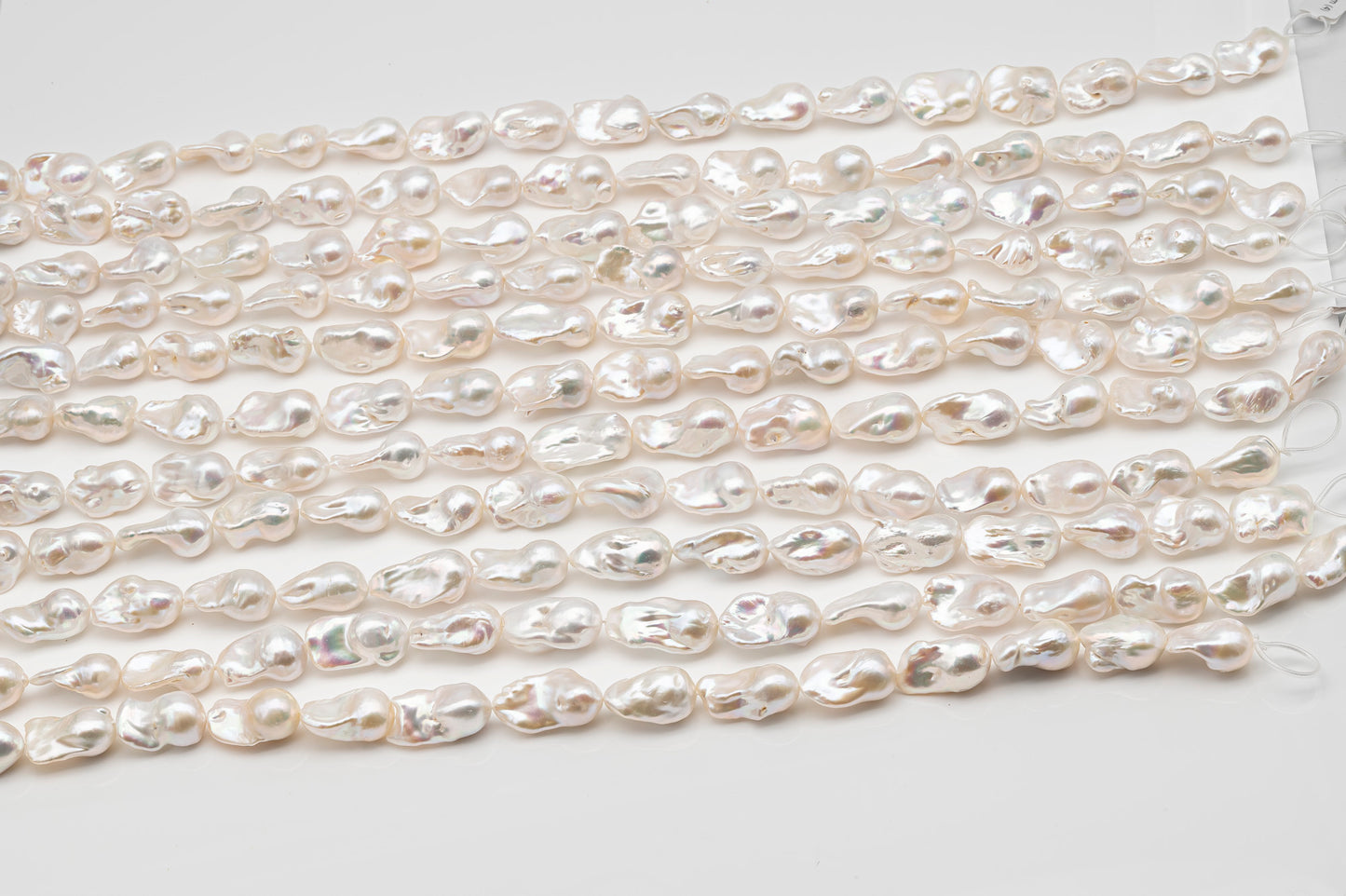 15-18mm x 22-30mm Baroque Pearl in Full Strand, Large White Freshwater Pearl for Jewelry Making, SKU # 2782BA