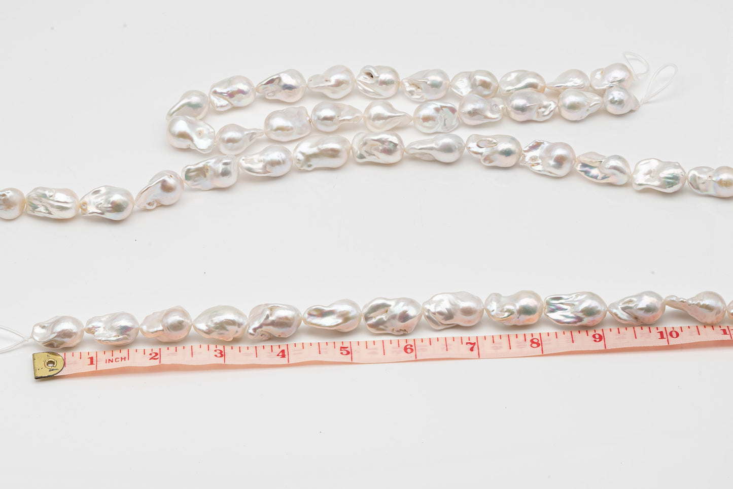 15-16mm x18-20mm Baroque Pearl in Full Strand, Large White Freshwater Pearl for Jewelry Making, SKU # 2784BA