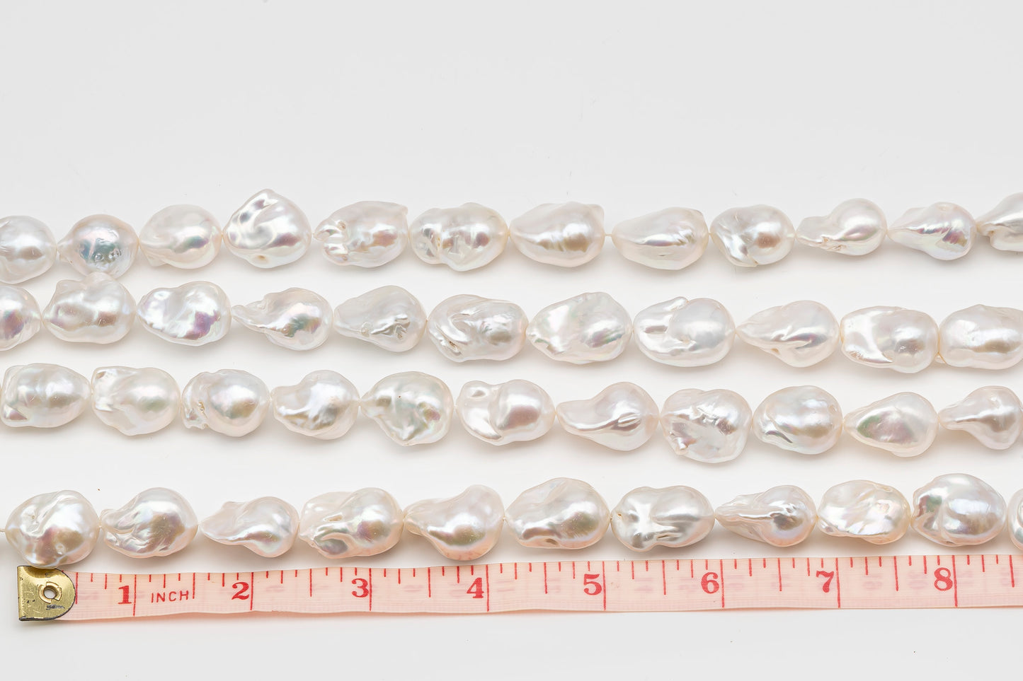 15-16mm x18-20mm Baroque Pearl in Full Strand, Large White Freshwater Pearl for Jewelry Making, SKU # 2784BA