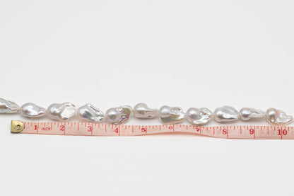 15-18mm x25-28mm Baroque Pearl in Full Strand, Large White Freshwater Pearl for Jewelry Making, SKU # 2785BA