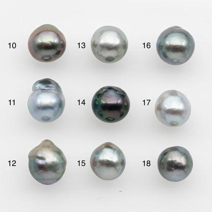 9-10mm Tahitian Pearl, Loose Undrilled with High Luster and for Jewelry Making, SKU # 2793TH