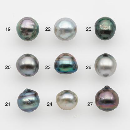 9-10mm Tahitian Pearl, Loose Undrilled with High Luster and for Jewelry Making, SKU # 2793TH