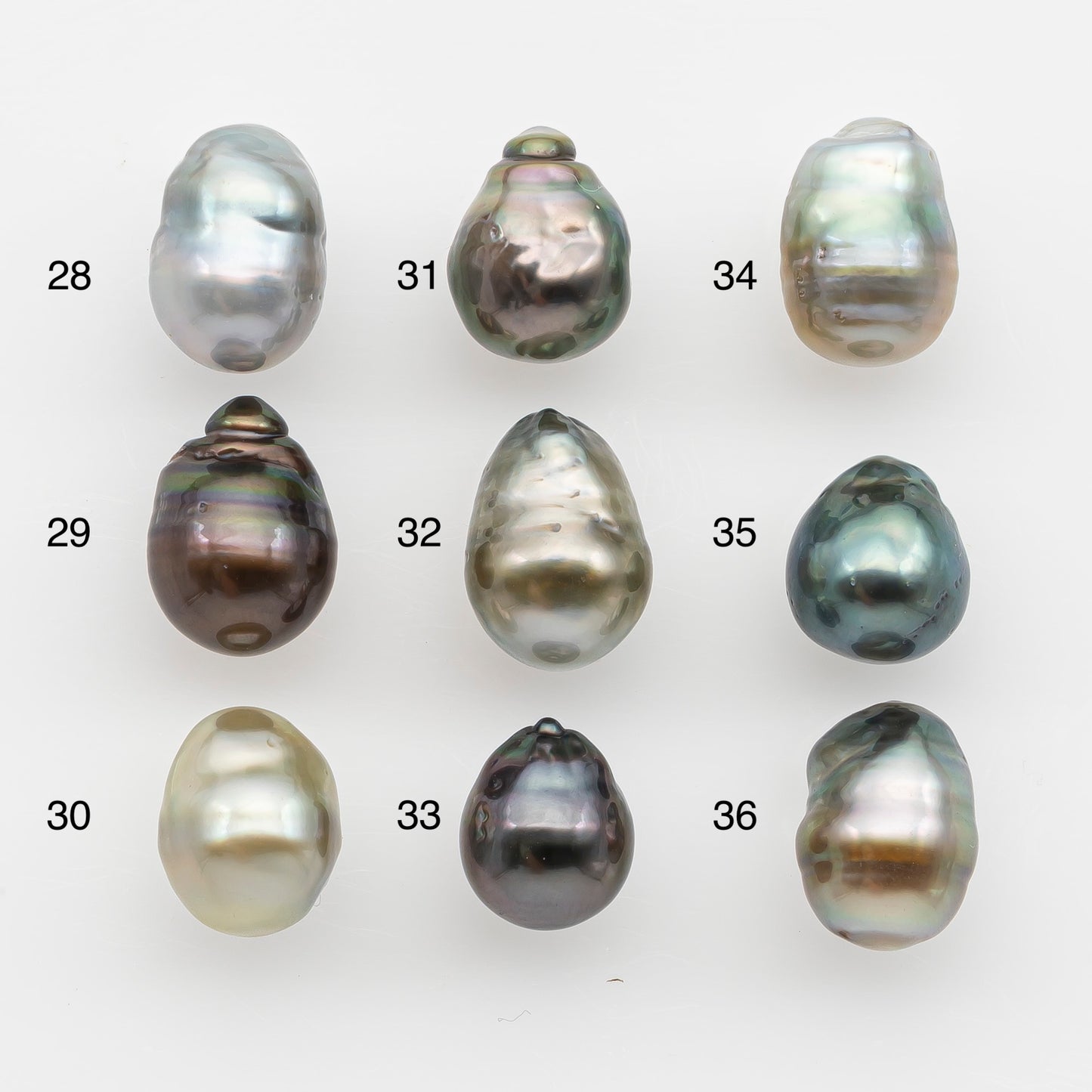 9-10mm Tahitian Pearl, Loose Undrilled with High Luster and for Jewelry Making, SKU # 2793TH