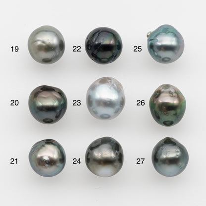 10-11mm Tahitian Pearl, Loose Undrilled with High Luster and for Jewelry Making, SKU # 2794TH