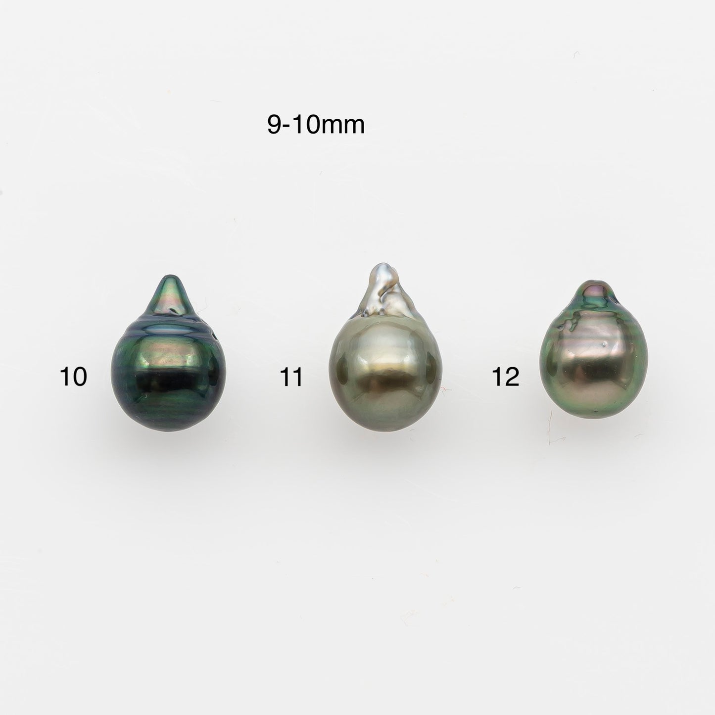 9-10 and 10-11mm Tahitian Pearl, Loose Undrilled with High Luster and for Jewelry Making, SKU # 2795TH