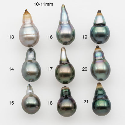 9-10 and 10-11mm Tahitian Pearl, Loose Undrilled with High Luster and for Jewelry Making, SKU # 2795TH