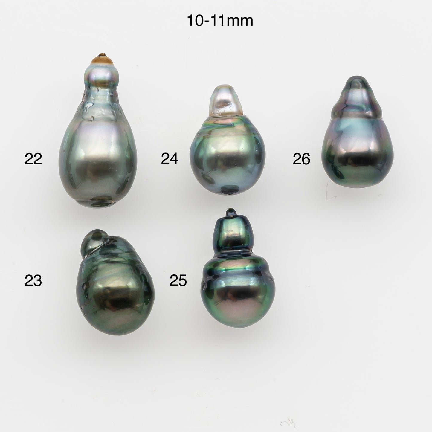 9-10 and 10-11mm Tahitian Pearl, Loose Undrilled with High Luster and for Jewelry Making, SKU # 2795TH
