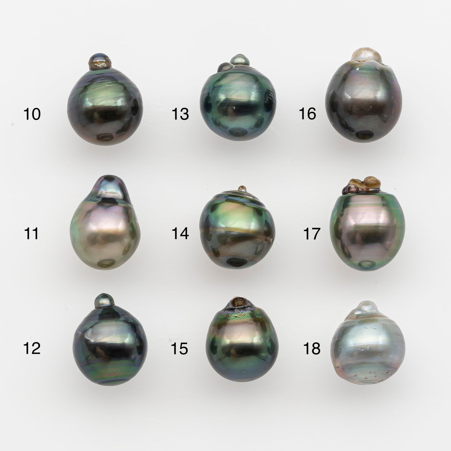 10-11mm Tahitian Pearl, Loose Undrilled with High Luster and for Jewelry Making, SKU # 2796TH
