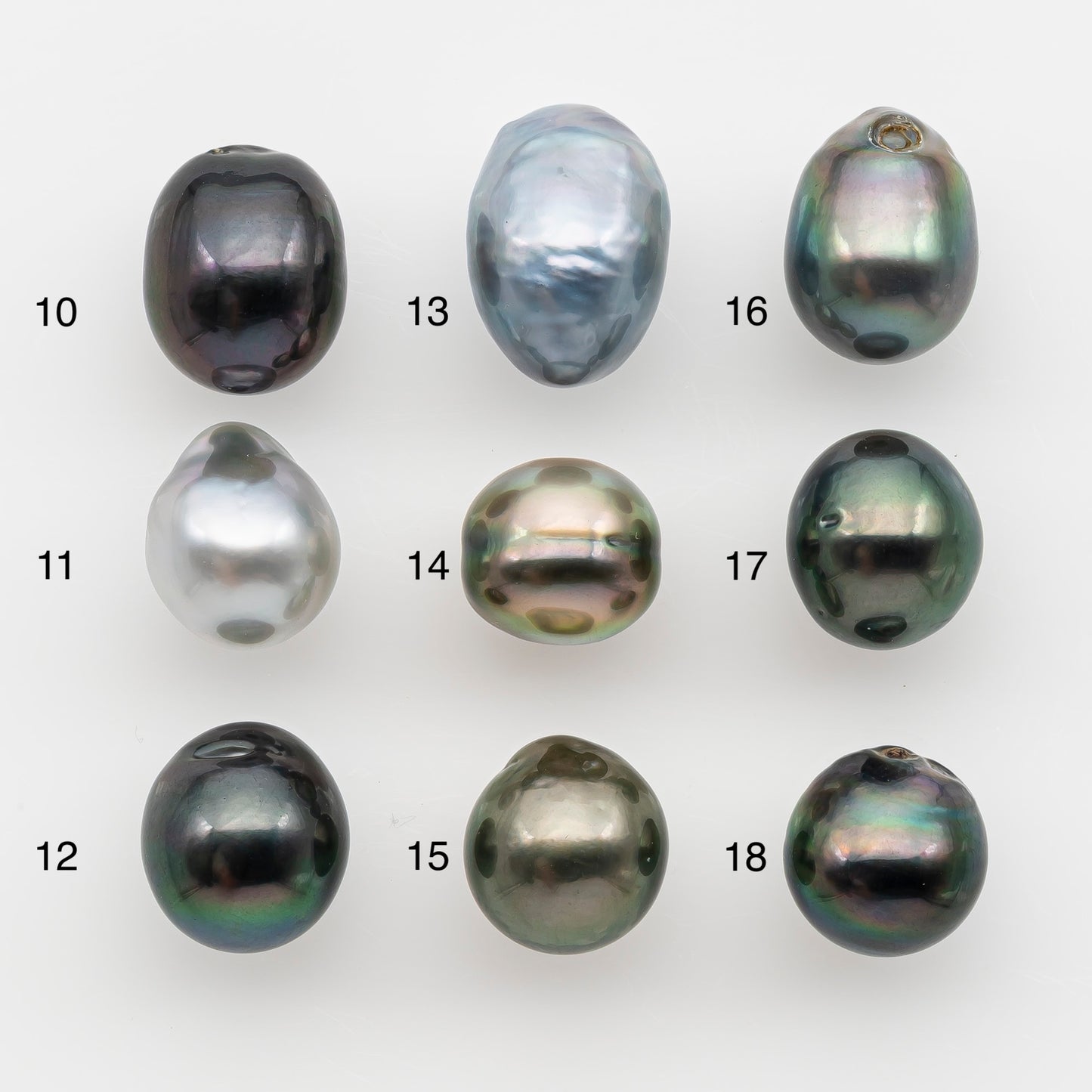 11-12mm Tahitian Pearl, Loose Undrilled with High Luster and for Jewelry Making, SKU # 2798TH