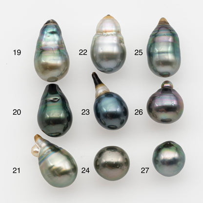11-12mm Tahitian Pearl, Loose Undrilled with High Luster and for Jewelry Making, SKU # 2798TH