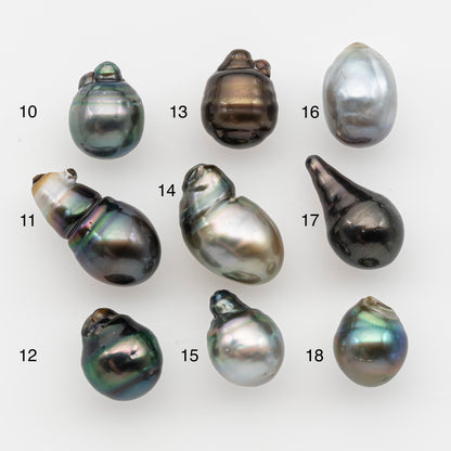 11-12mm Tahitian Pearl, Loose Undrilled with High Luster and for Jewelry Making, SKU # 2799TH