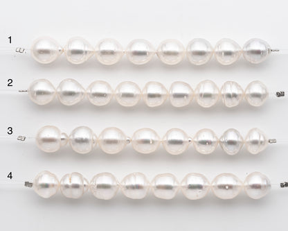 11-12mm White South Sea Pearl Short Strand, Near Round and Natural Color Pearls for Jewelry Making, SKU # 2801SS