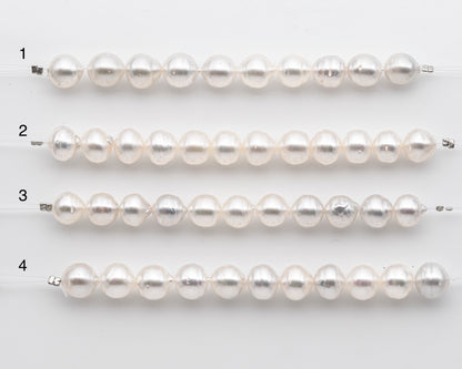 9-10mm White South Sea Pearl Short Strand, Near Round and Natural Color Pearls for Jewelry Making, SKU # 2803SS