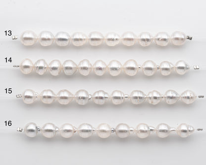 9-10mm White South Sea Pearl Short Strand, Near Round and Natural Color Pearls for Jewelry Making, SKU # 2803SS