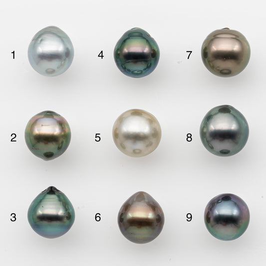 10-11mm Tahitian Pearl, Loose Undrilled with High Luster and for Jewelry Making, SKU # 2825TH
