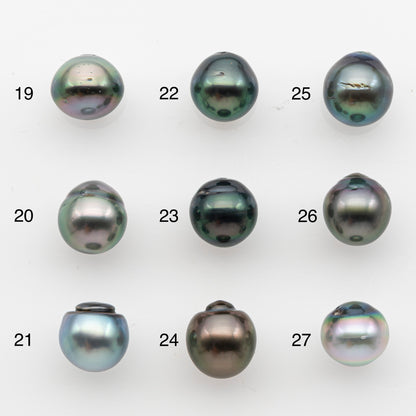 10-11mm Tahitian Pearl, Loose Undrilled with High Luster and for Jewelry Making, SKU # 2830TH