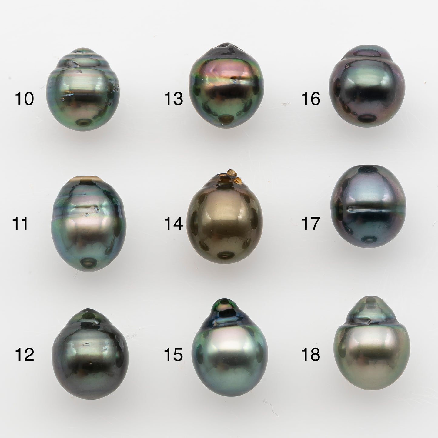 10-11mm Tahitian Pearl, Loose Undrilled with High Luster and for Jewelry Making, SKU # 2834TH