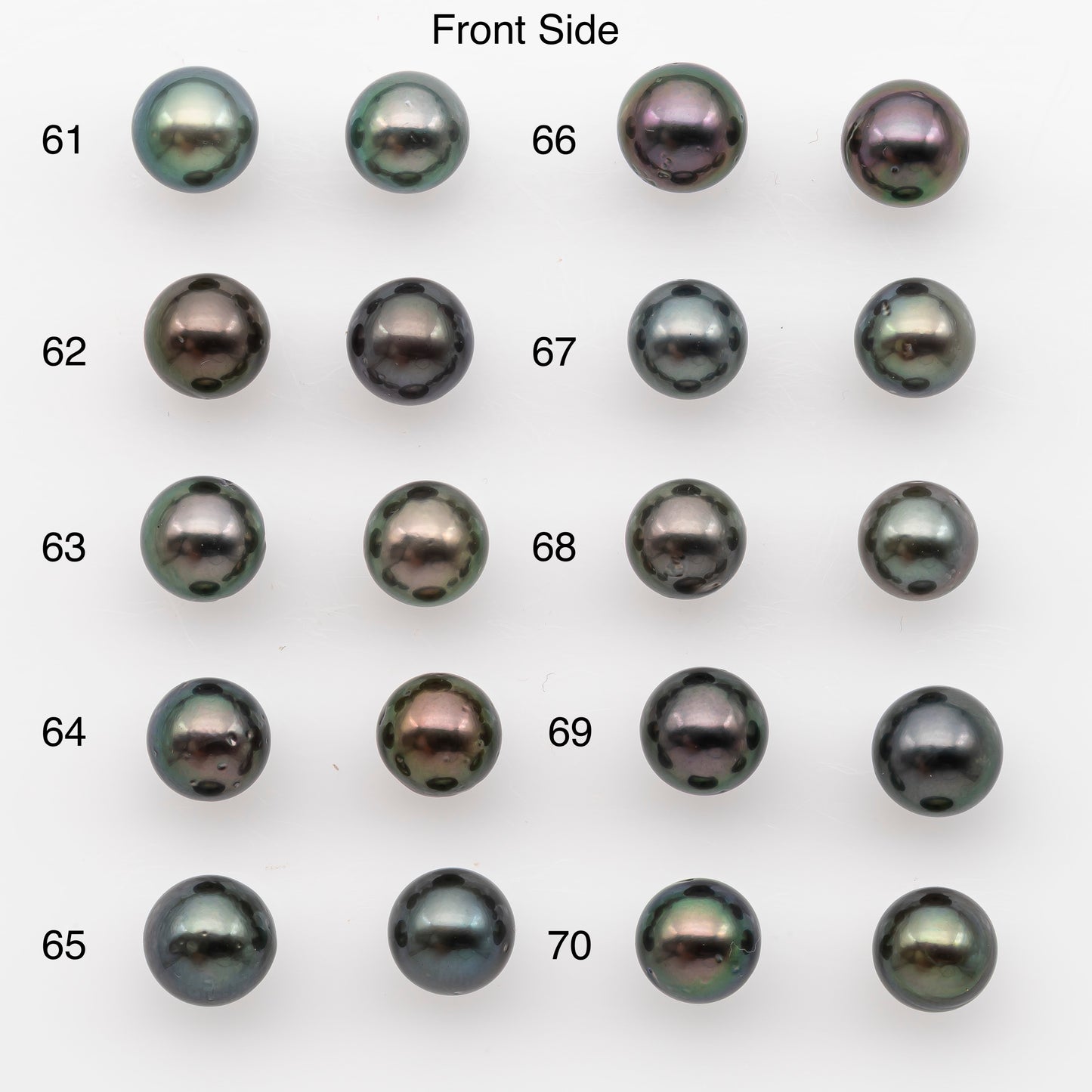 8-9mm Tahitian Pearl Pairs, Matched Round Loose Pearls for Making Studs, High Luster for Jewelry Making Supplies, SKU # 2836TH