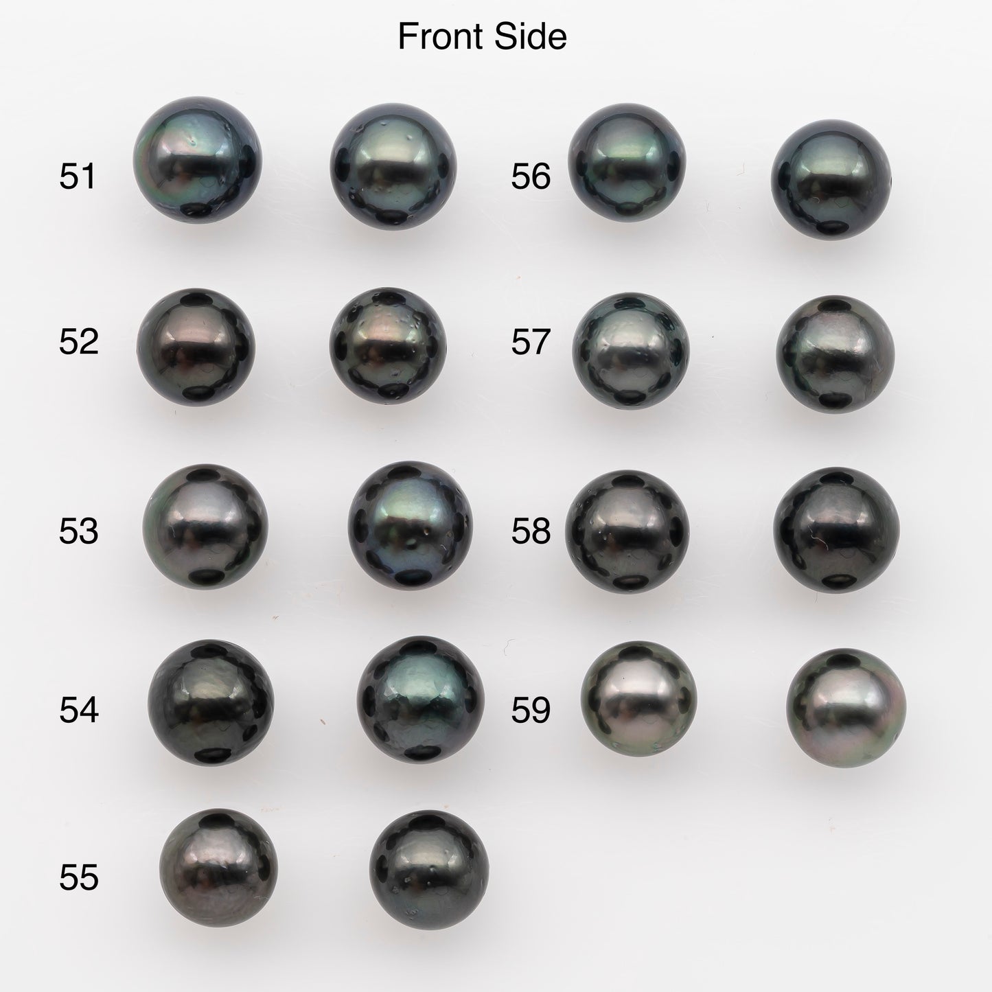 9-10mm Tahitian Pearl Pairs, Matched Round Loose Pearls for Making Studs, High Luster for Jewelry Making Supplies, SKU # 2839TH