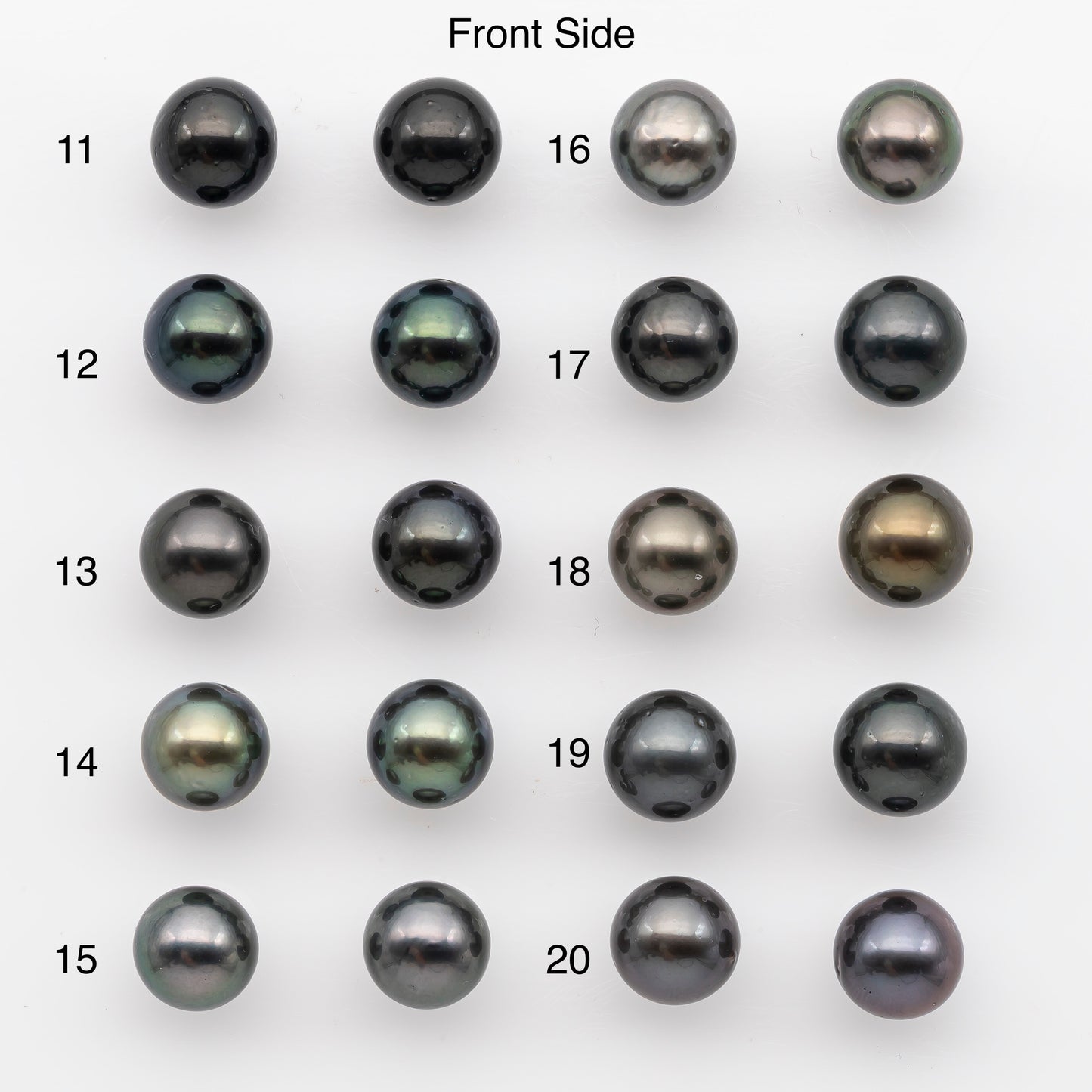 10-11mm Tahitian Pearl Pairs, Matched Round Loose Pearls for Making Studs, High Luster for Jewelry Making Supplies, SKU # 2840TH