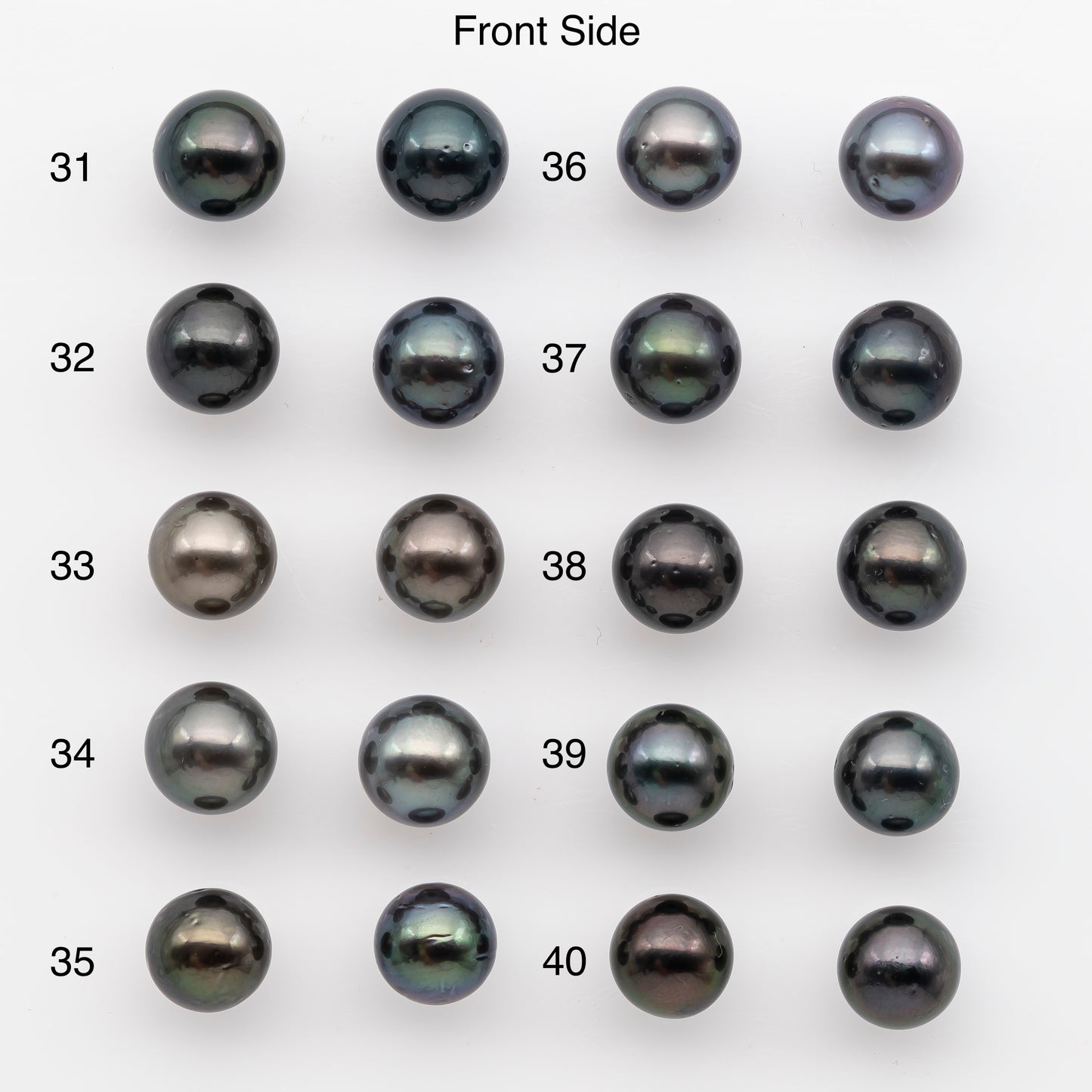10-11mm Tahitian Pearl Pairs, Matched Round Loose Pearls for Making Studs, High Luster for Jewelry Making Supplies, SKU # 2840TH