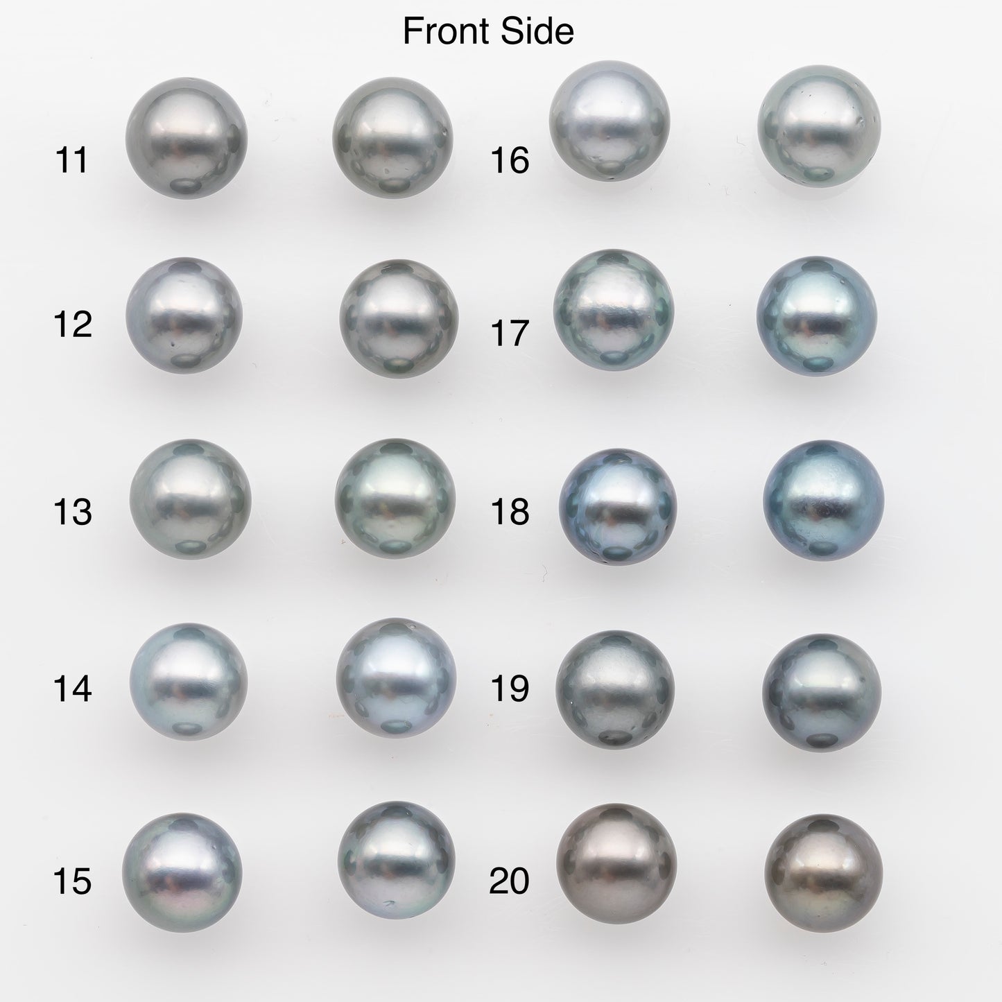 10-11mm Tahitian Pearl Pairs, Matched Round Loose Pearls for Making Studs, High Luster for Jewelry Making Supplies, SKU # 2841TH