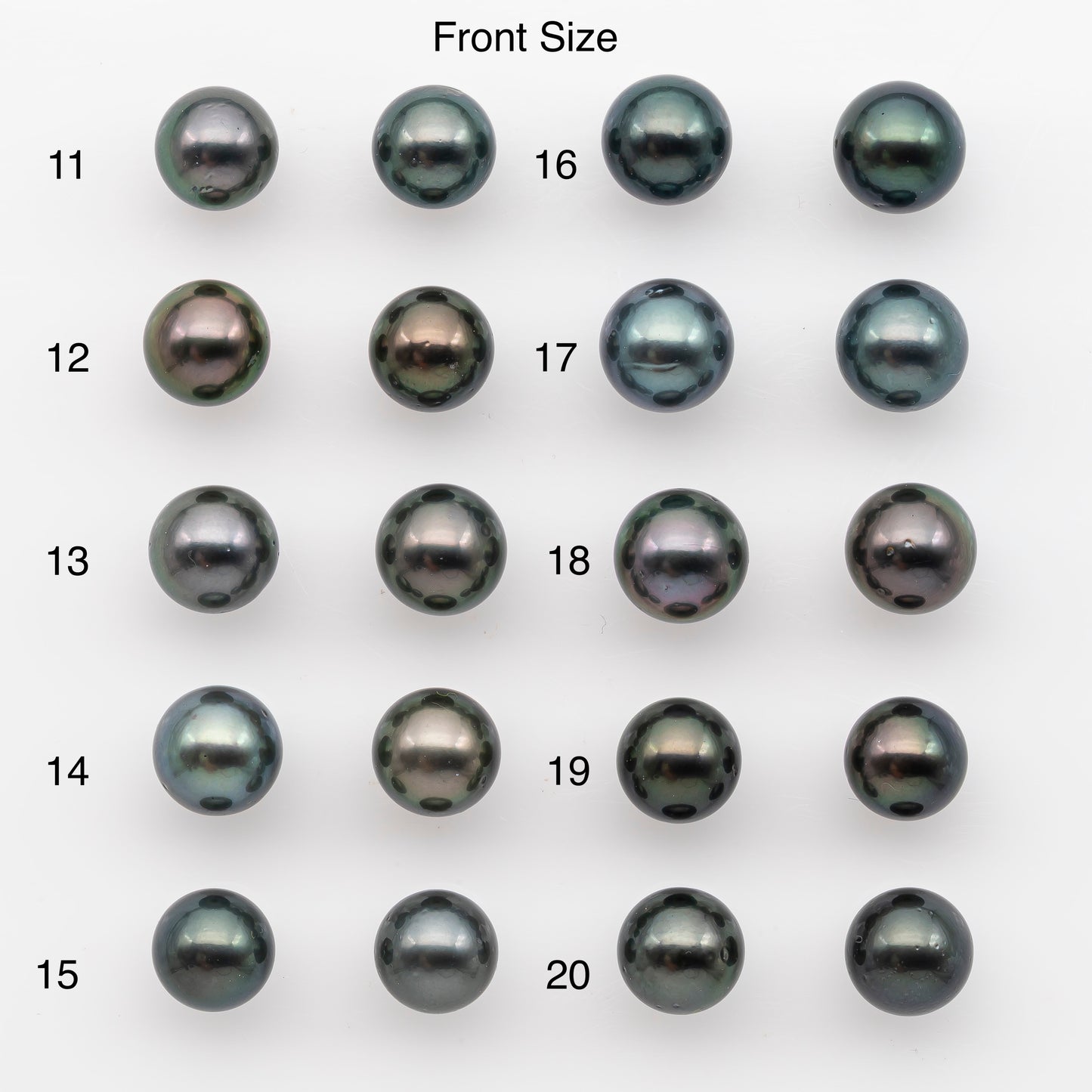 10-11mm Tahitian Pearl Pairs, Matched Round Loose Pearls for Making Studs, High Luster for Jewelry Making Supplies, SKU # 2843TH