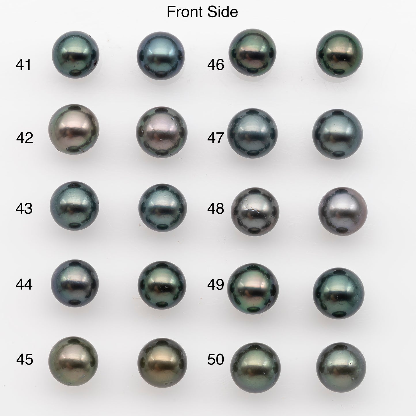 10-11mm Tahitian Pearl Pairs, Matched Round Loose Pearls for Making Studs, High Luster for Jewelry Making Supplies, SKU # 2843TH