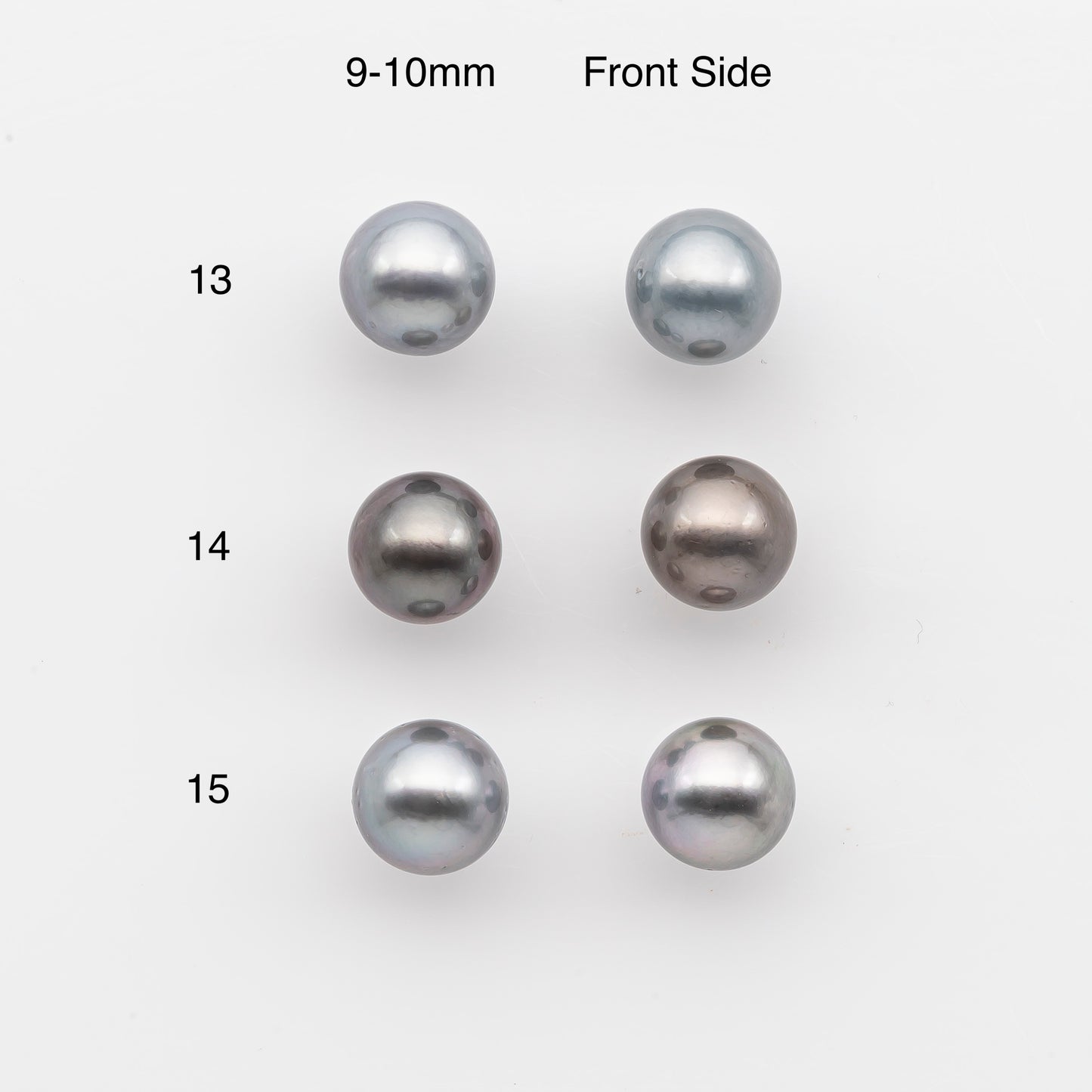 8-9mm or 9-10mm Tahitian Pearl Pairs, Matched Round Loose Pearls for Making Studs, High Luster for Jewelry Making Supplies, SKU # 2842TH