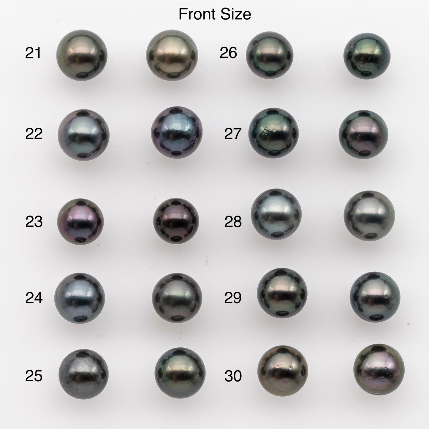 8-9mm Tahitian Pearl Pairs, Matched Round Loose Pearls for Making Studs, High Luster for Jewelry Making Supplies, SKU # 2846TH