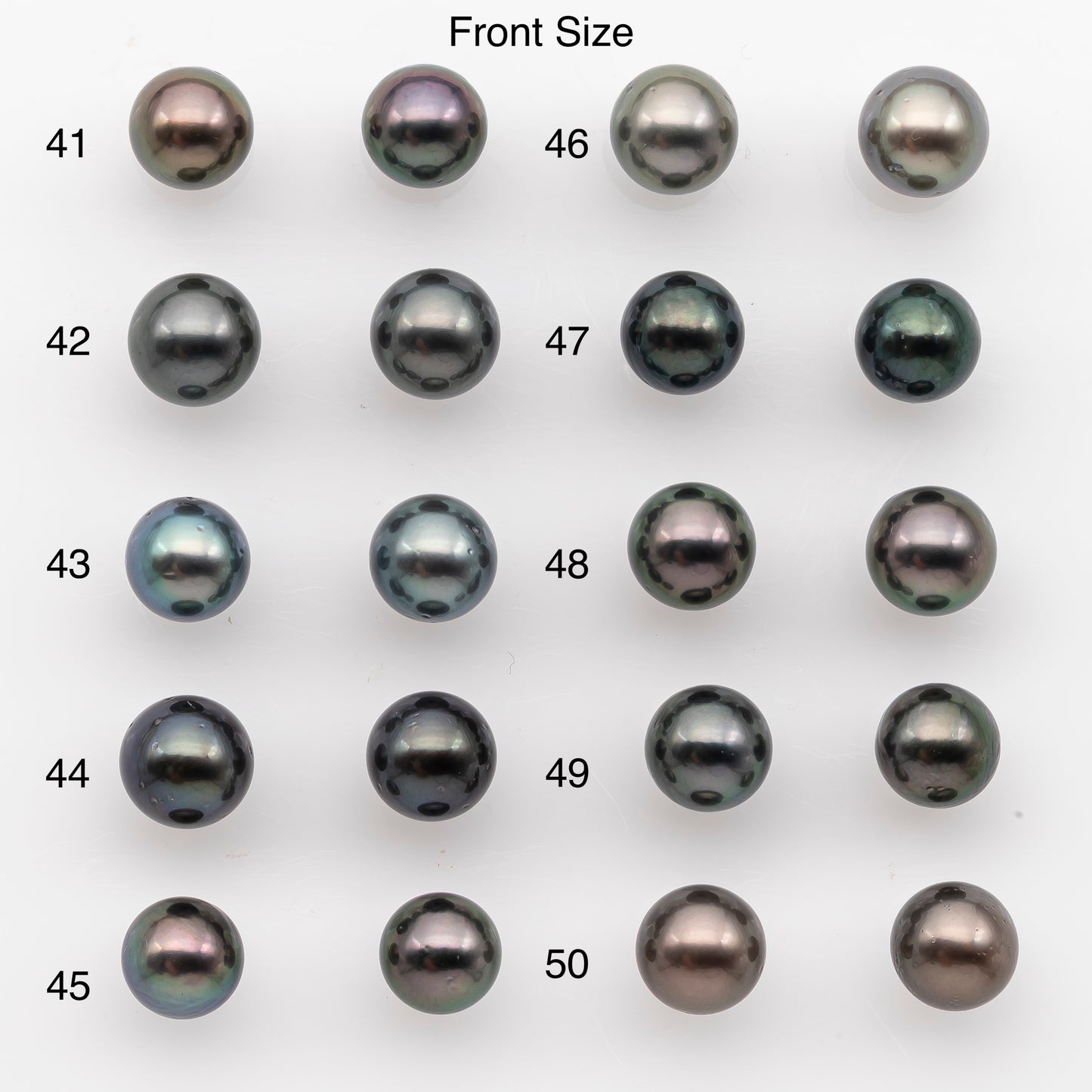 8-9mm Tahitian Pearl Pairs, Matched Round Loose Pearls for Making Studs, High Luster for Jewelry Making Supplies, SKU # 2846TH