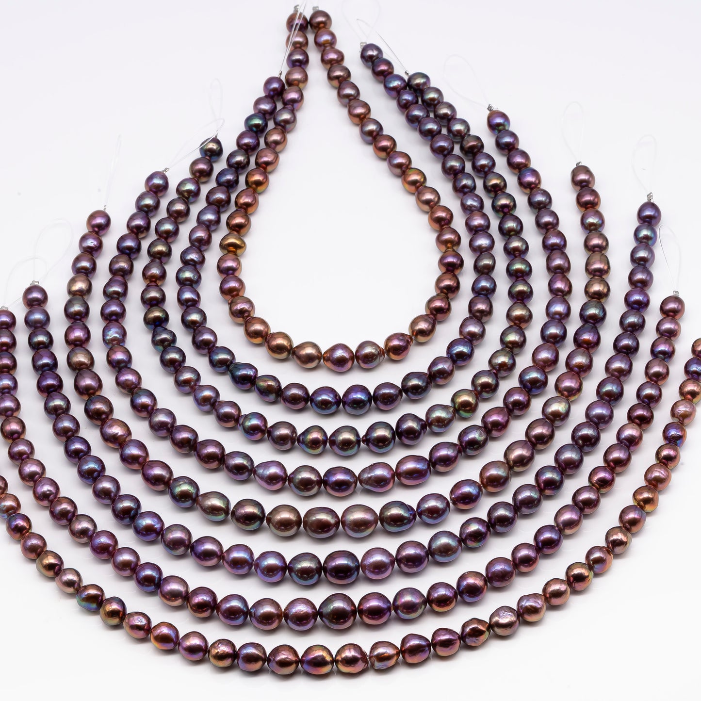 9-11mm Edison Pearl in Full Strand, Freshwater Pearl in Natural Colors with High Luster, Pre-Strung for Jewelry Making, SKU # 2848EP