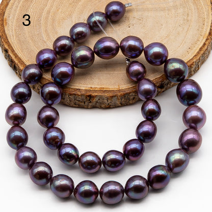 9-11mm Edison Pearl in Full Strand, Freshwater Pearl in Natural Colors with High Luster, Pre-Strung for Jewelry Making, SKU # 2848EP