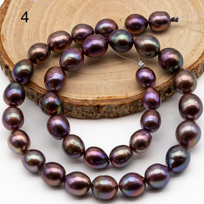 9-11mm Edison Pearl in Full Strand, Freshwater Pearl in Natural Colors with High Luster, Pre-Strung for Jewelry Making, SKU # 2848EP