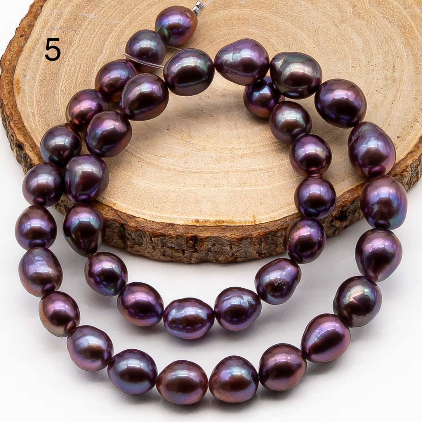 9-11mm Edison Pearl in Full Strand, Freshwater Pearl in Natural Colors with High Luster, Pre-Strung for Jewelry Making, SKU # 2848EP