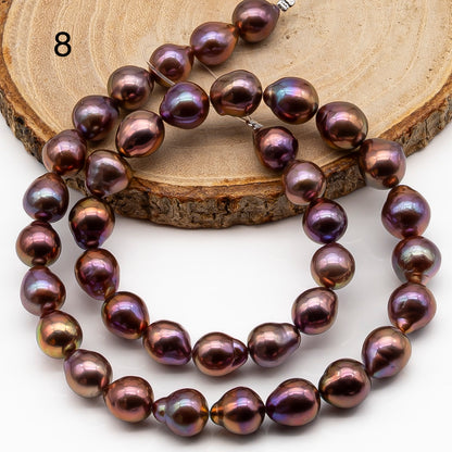 9-11mm Edison Pearl in Full Strand, Freshwater Pearl in Natural Colors with High Luster, Pre-Strung for Jewelry Making, SKU # 2848EP