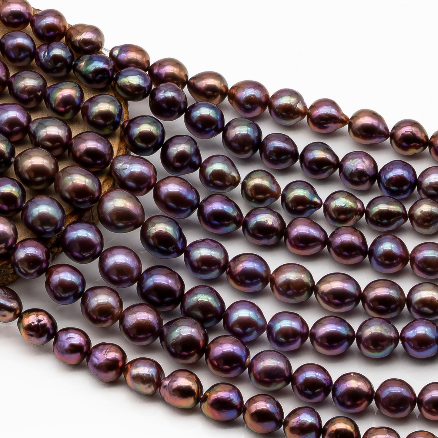 9-11mm Edison Pearl in Full Strand, Freshwater Pearl in Natural Colors with High Luster, Pre-Strung for Jewelry Making, SKU # 2848EP