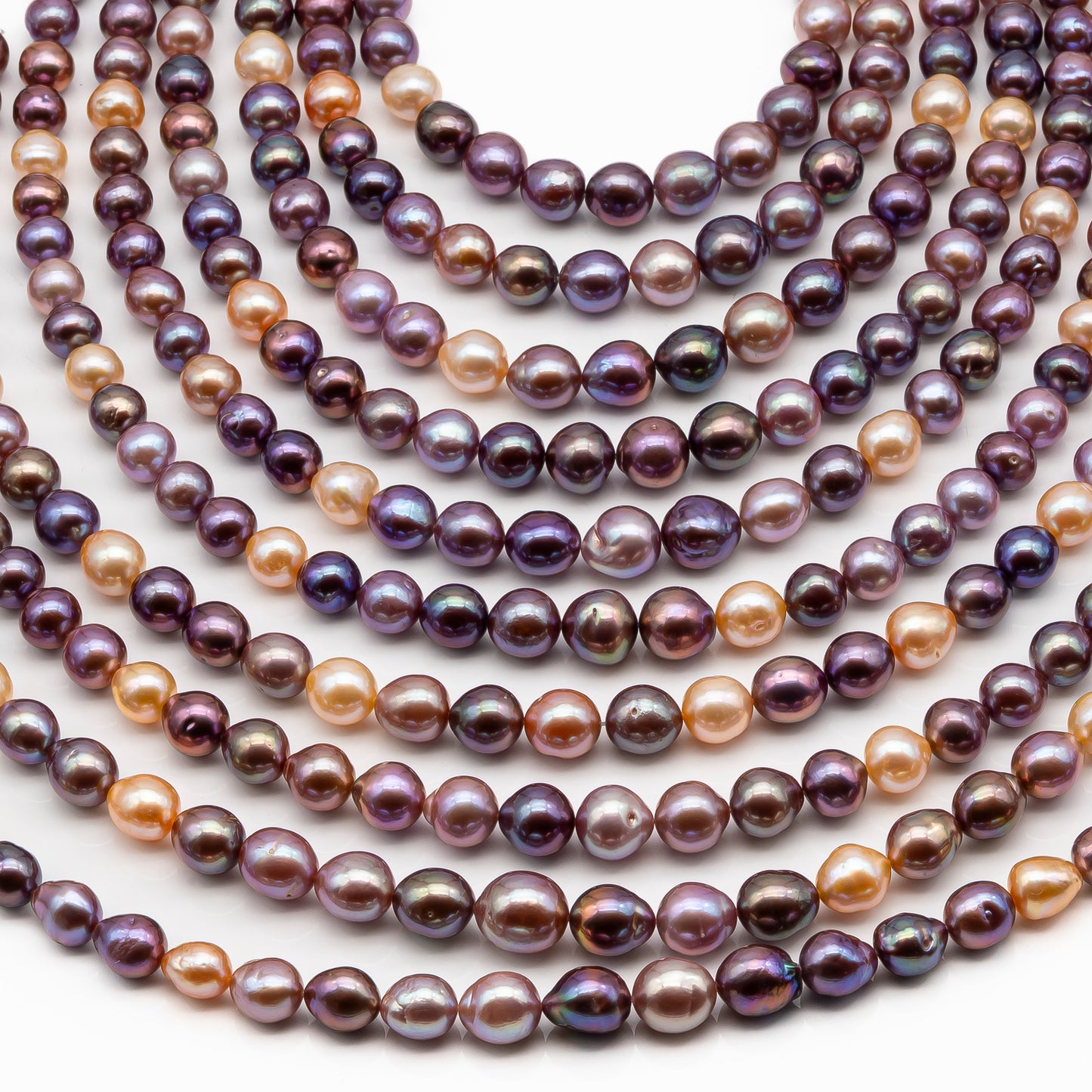 9-11mm Edison Pearl in Full Strand, Freshwater Pearl in Natural Colors with High Luster, Pre-Strung for Jewelry Making, SKU # 2849ED