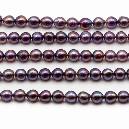 9-11mm Edison Pearl in Full Strand, Freshwater Pearl in Natural Colors with High Luster, Pre-Strung for Jewelry Making, SKU # 2850ED