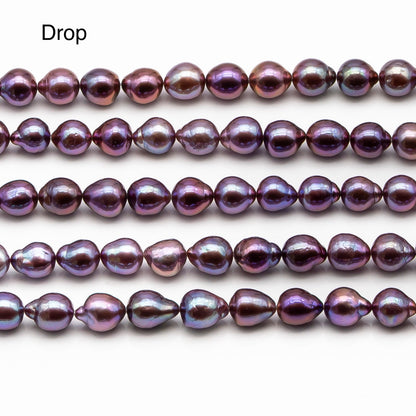 9-11mm Edison Pearl in Full Strand, Freshwater Pearl in Natural Colors with High Luster, Pre-Strung for Jewelry Making, SKU # 2850ED