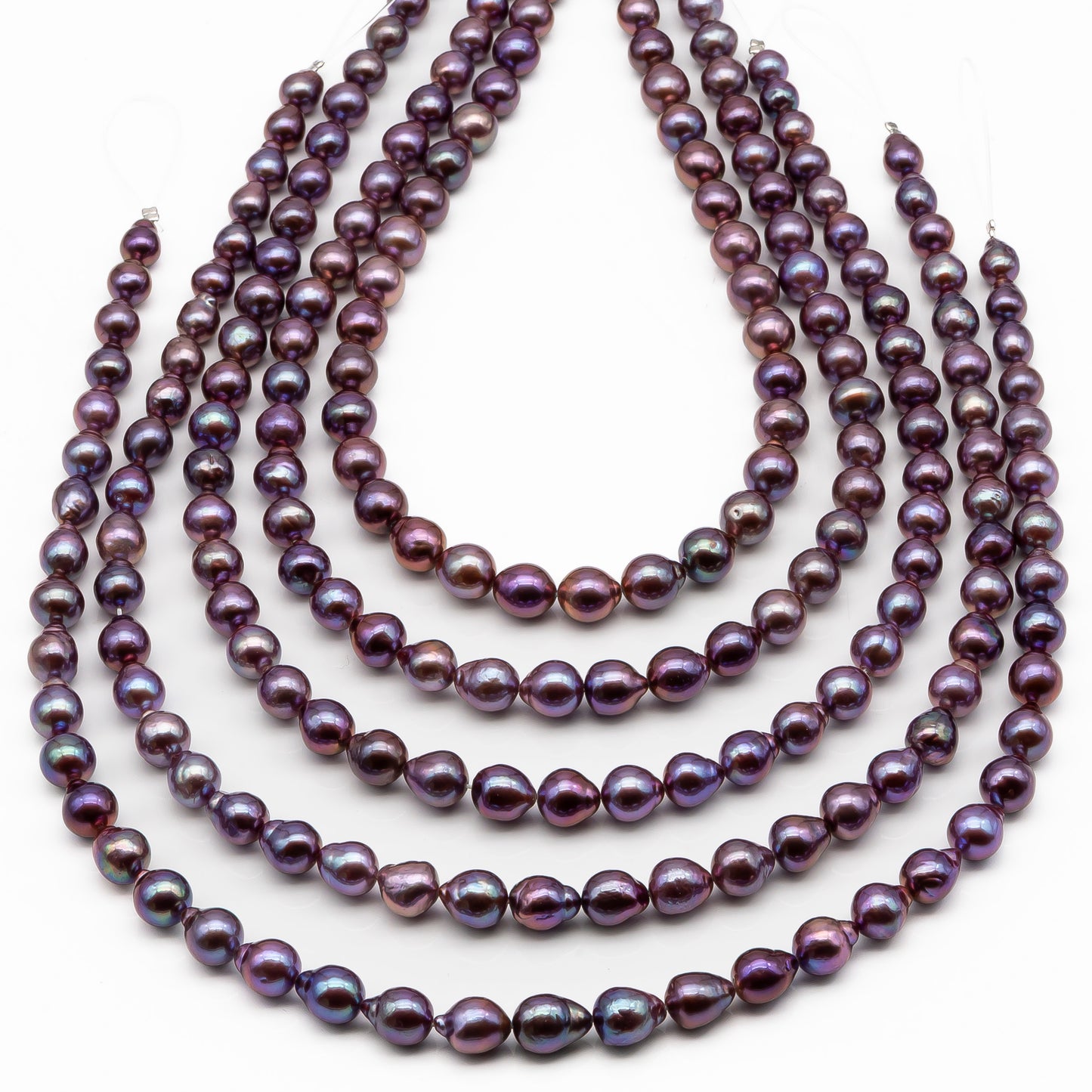 9-11mm Edison Pearl in Full Strand, Freshwater Pearl in Natural Colors with High Luster, Pre-Strung for Jewelry Making, SKU # 2850ED